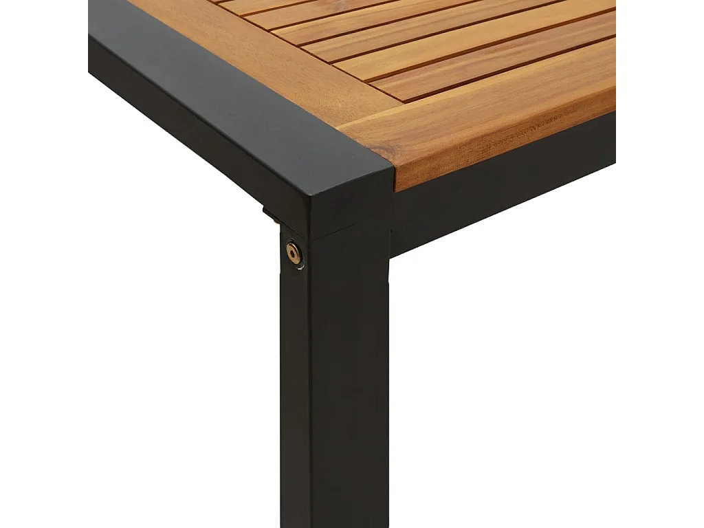 Table de jardin et pied en forme de U 180x90x75 bois acacia