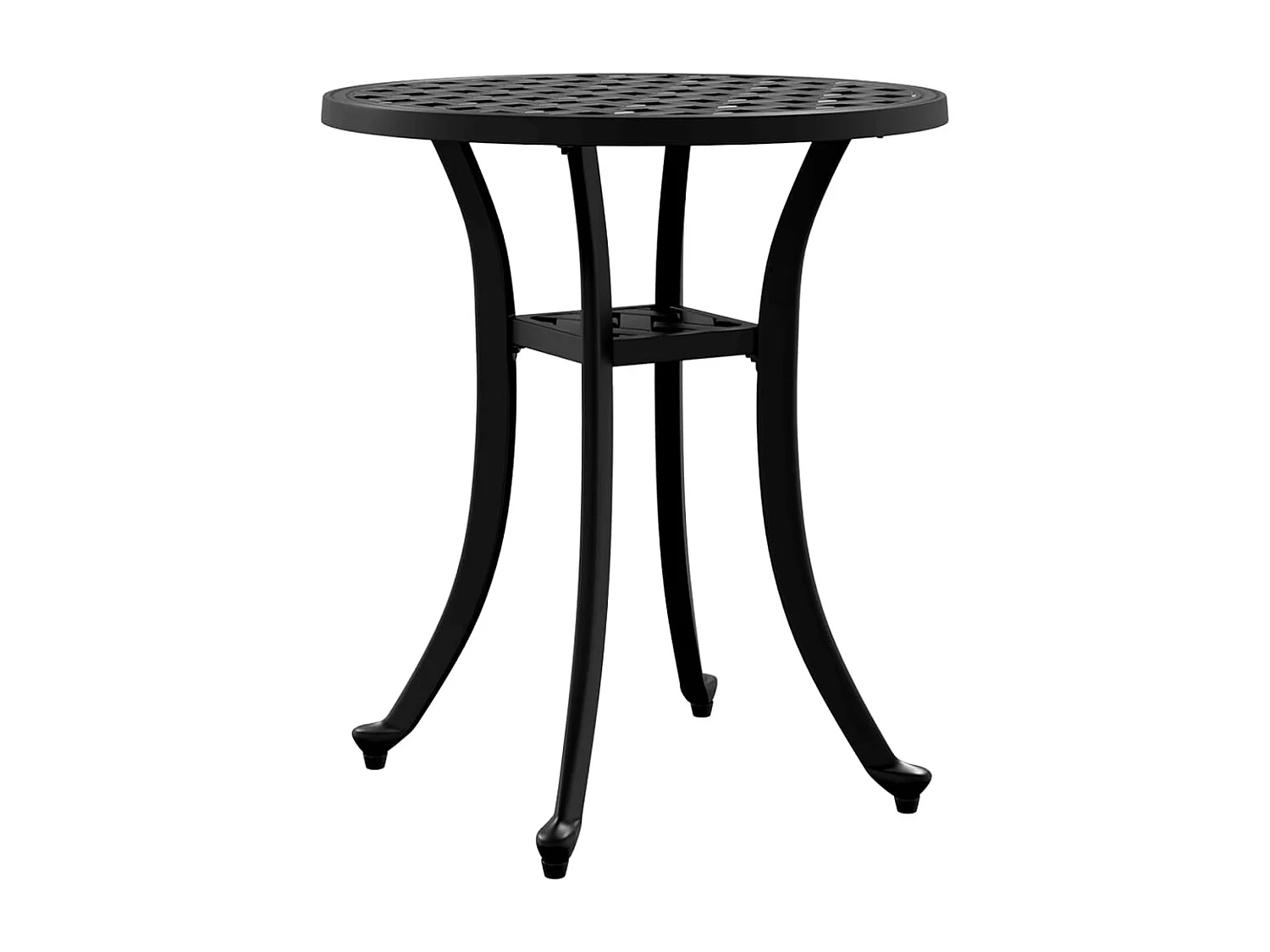 Table de jardin noir Ø48x53 aluminium coulé