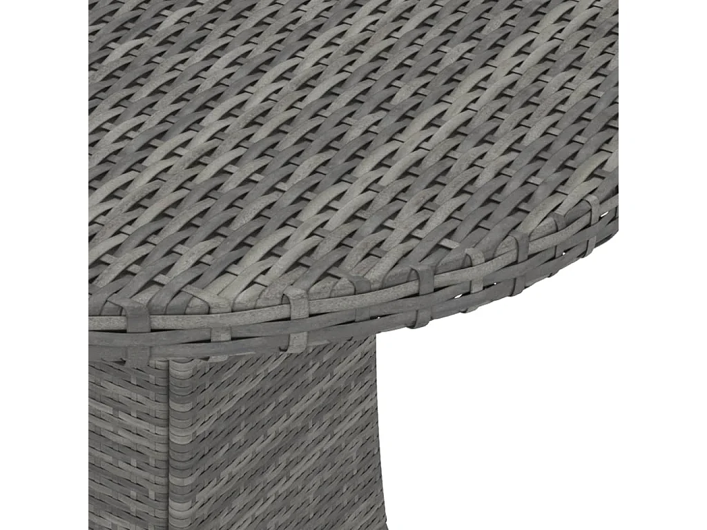 Table de jardin Gris 70x70x73 Résine tressée