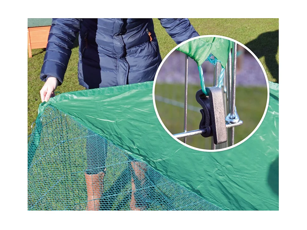 Parc Enclo Extérieur grillage en métal pour lapin, poule,cochon d'inde Taille M Maison été 2554