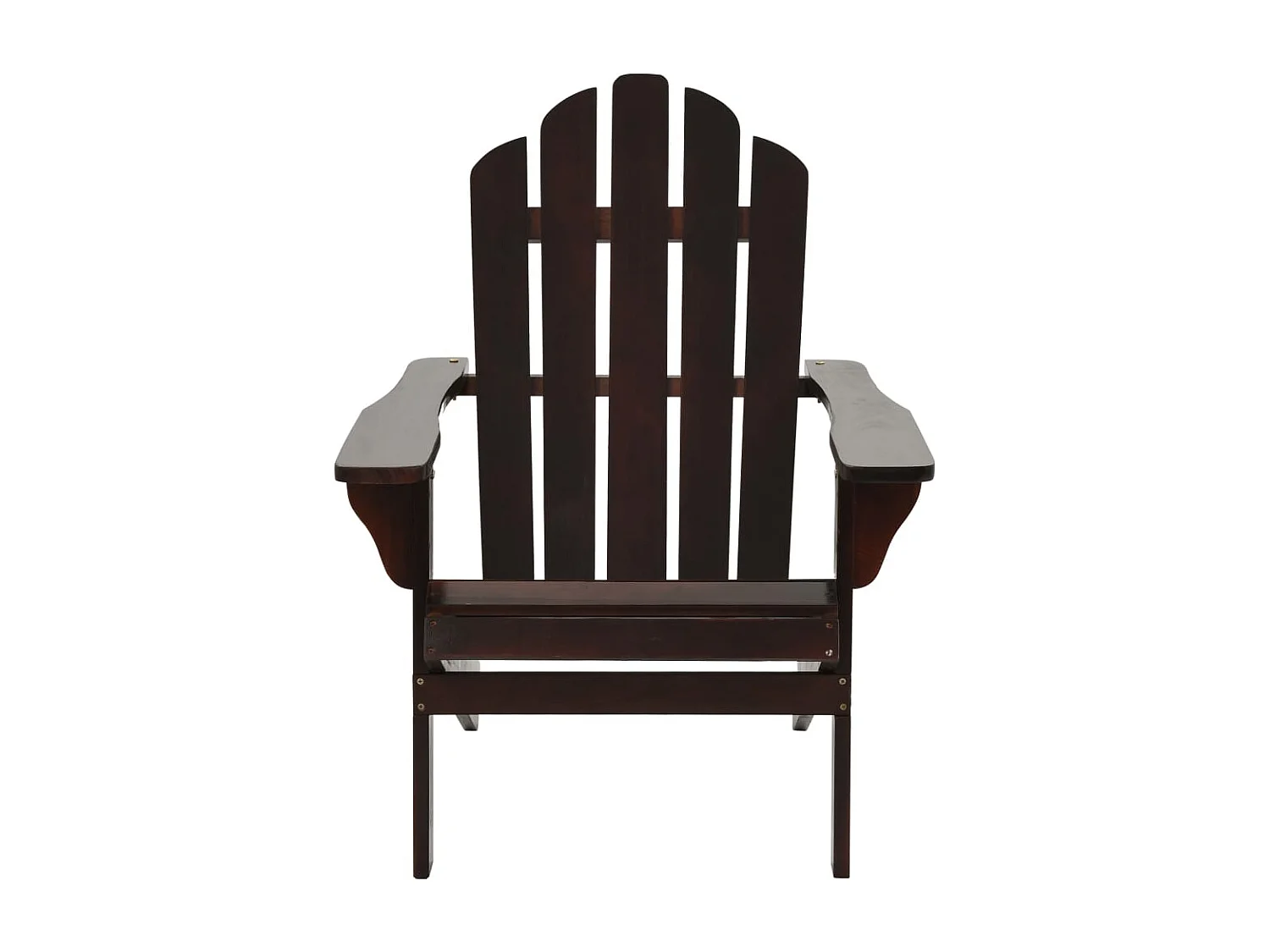 Fauteuil de jardin en bois massif DROKA-Marron