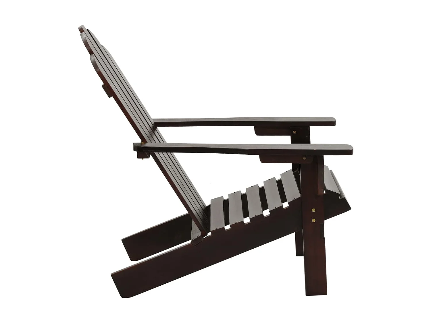 Fauteuil de jardin en bois massif DROKA-Marron