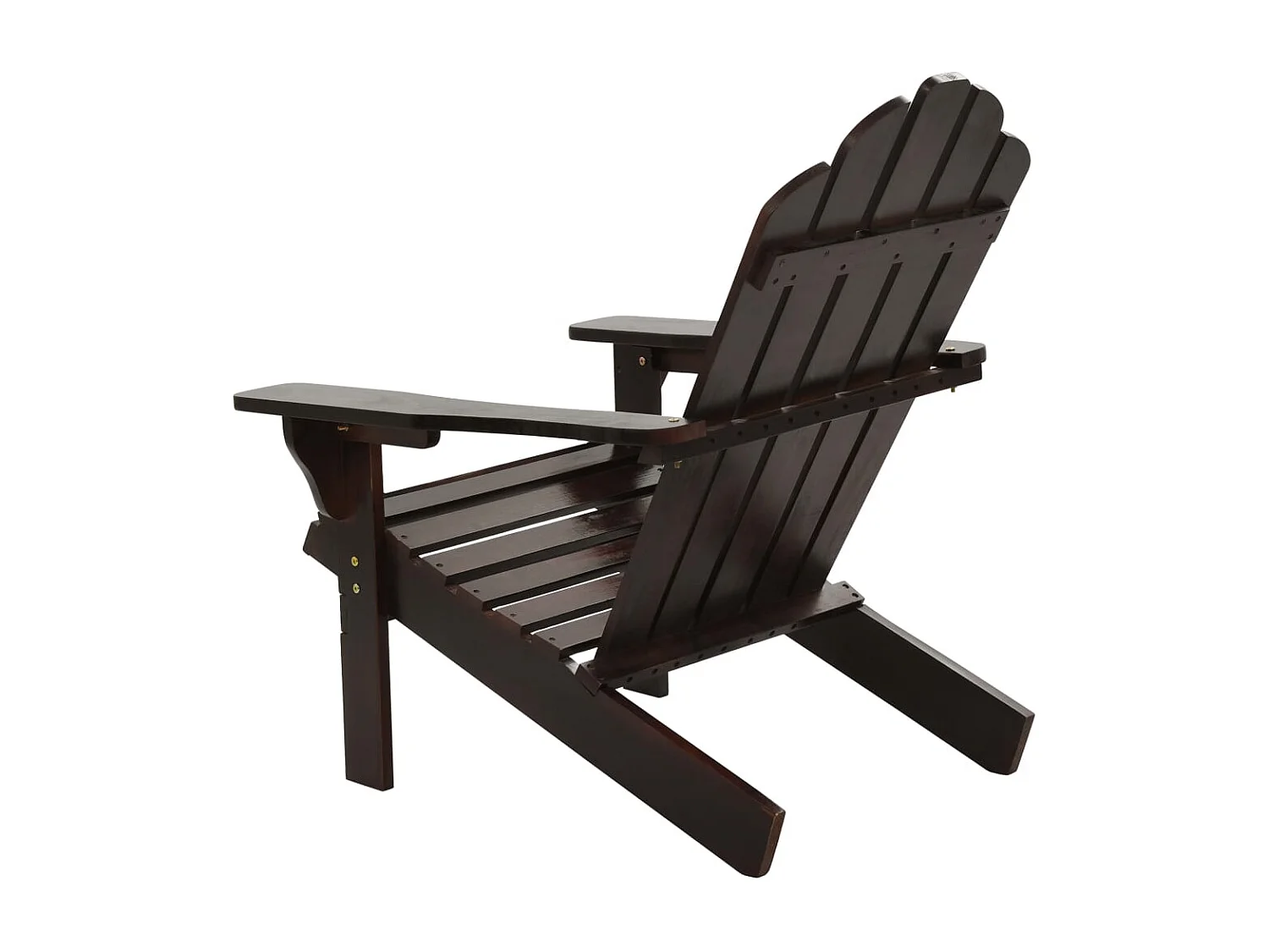 Fauteuil de jardin en bois massif DROKA-Marron