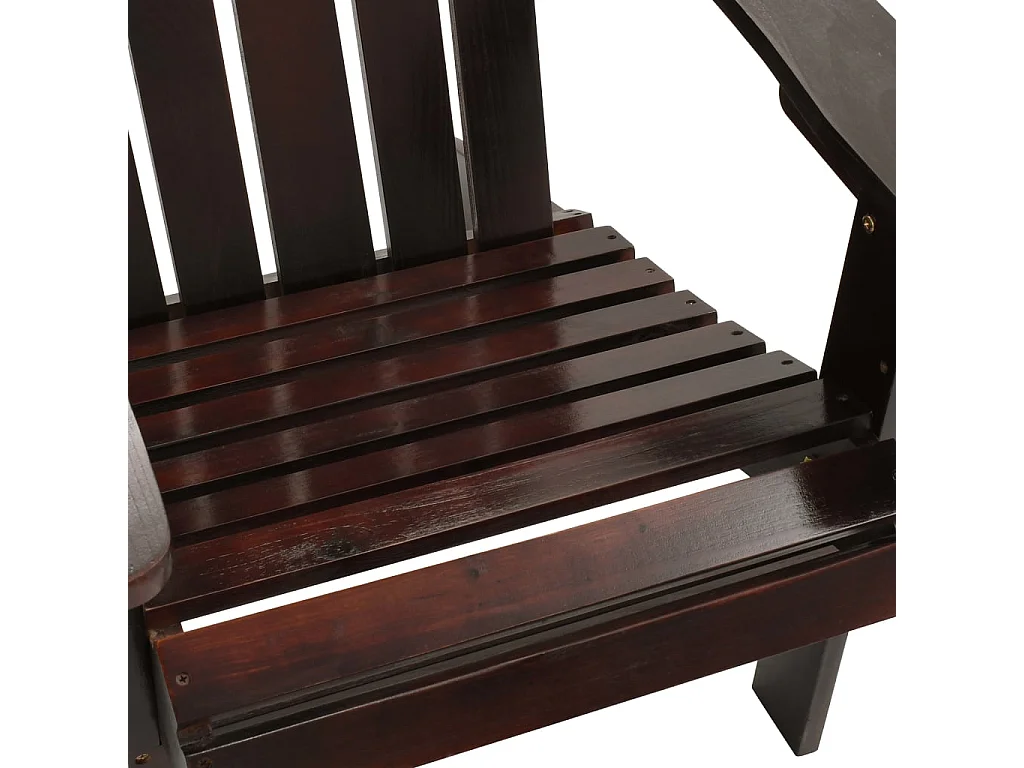 Fauteuil de jardin en bois massif DROKA-Marron