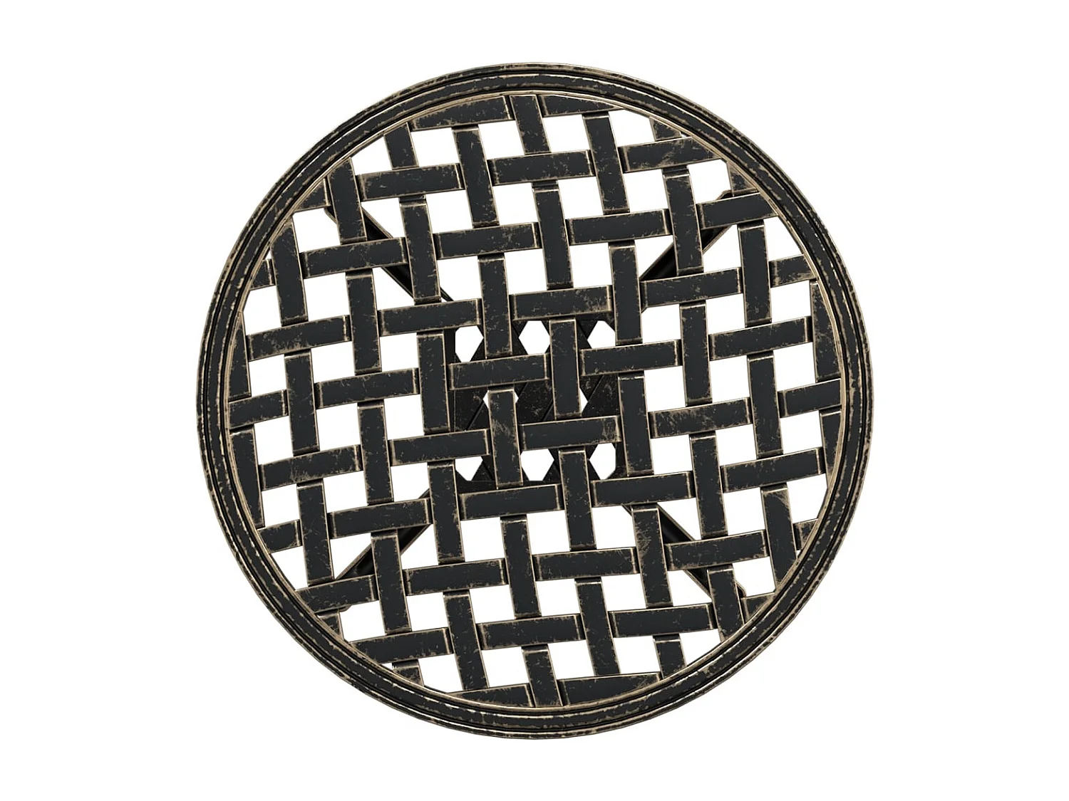 Table de jardin bronze Ø48x53 aluminium coulé