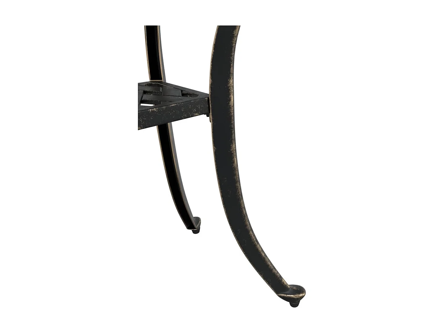 Table de jardin bronze Ø48x53 aluminium coulé