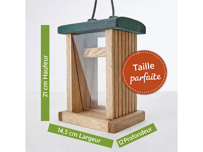 Mangeoire oiseaux extérieur à suspendre pour oiseaux sauvage pour jardin balcon Distributeur de graine 329