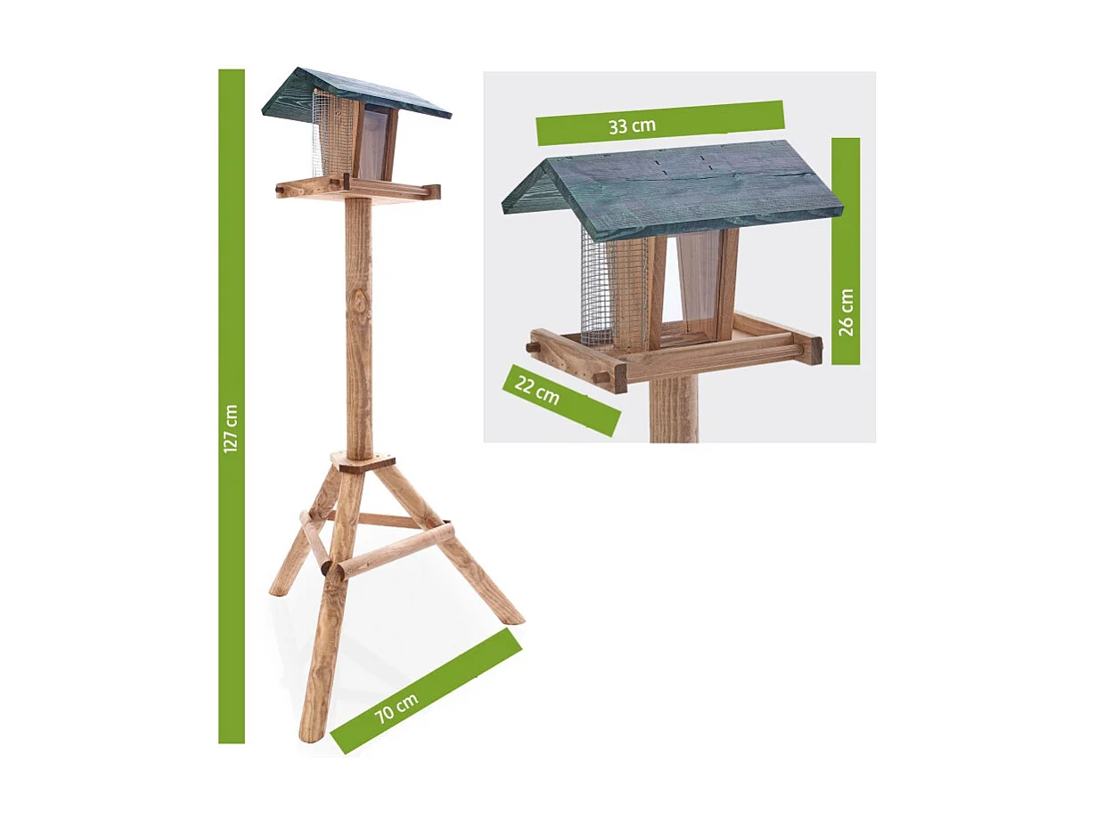 Mangeoire oiseaux exterieur pour oiseaux sauvage avec support modele-Super oiseau