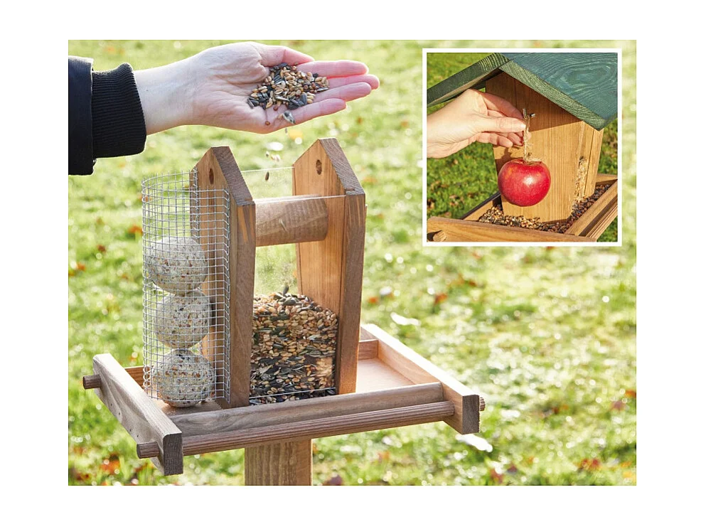 Mangeoire oiseaux exterieur pour oiseaux sauvage avec support modele-Super oiseau