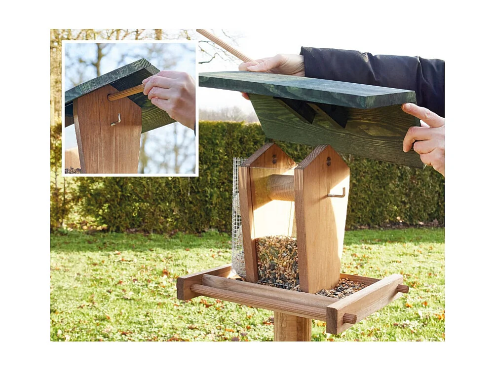 Mangeoire oiseaux exterieur pour oiseaux sauvage avec support modele-Super oiseau