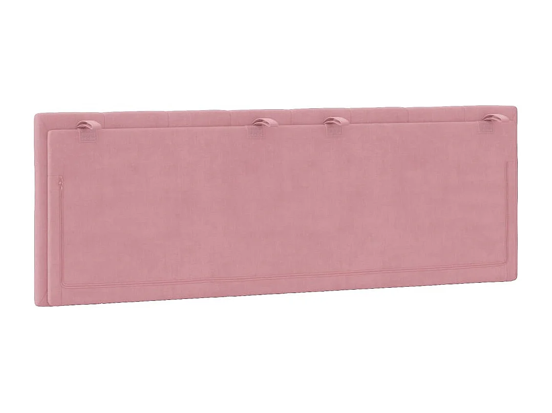 Coussin de tête de lit rose 120cm velours