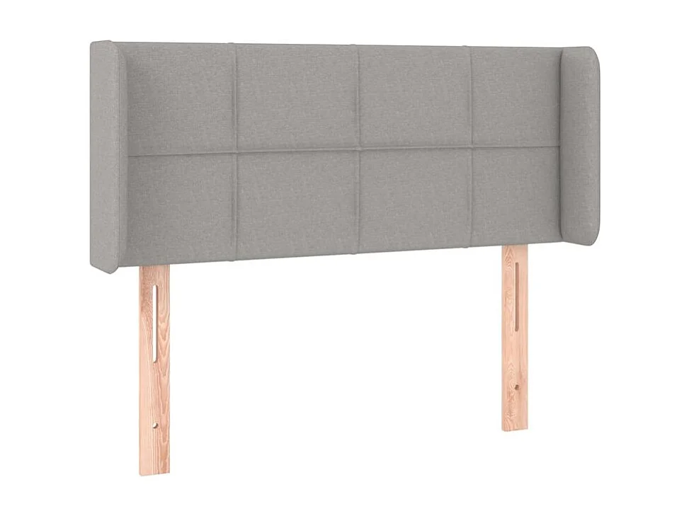 Tête de lit à LED Gris clair 93x16x78-88 Tissu
