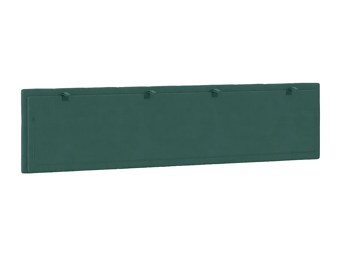 Coussin de tête de lit vert foncé 200cm velours