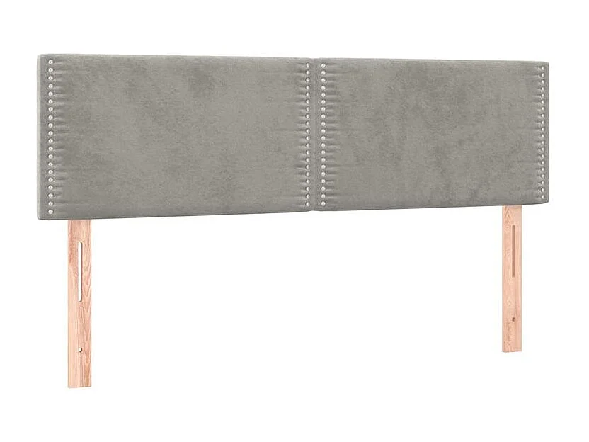 Tête de lit à LED Gris clair 144x5x78-88 Velours