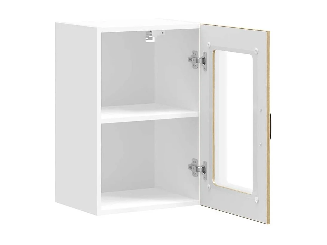 Armoire murale de cuisine et porte en verre Lucca chêne sonoma