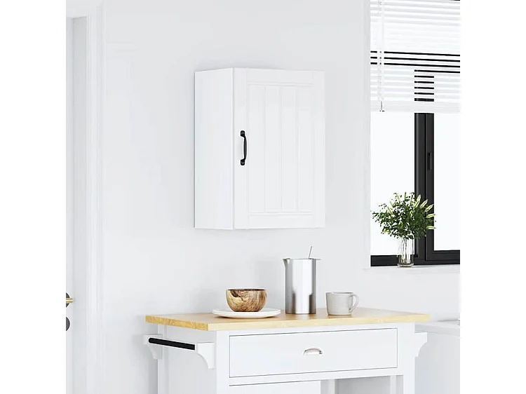 Armoire murale de cuisine Lucca blanc bois d'ingénierie