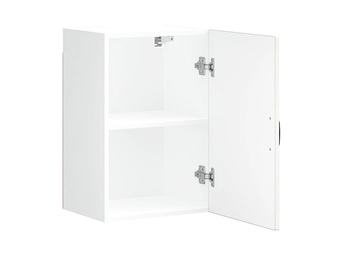 Armoire murale de cuisine Lucca blanc brillant bois ingénierie