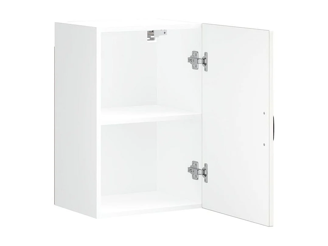 Armoire murale de cuisine Lucca blanc brillant bois ingénierie