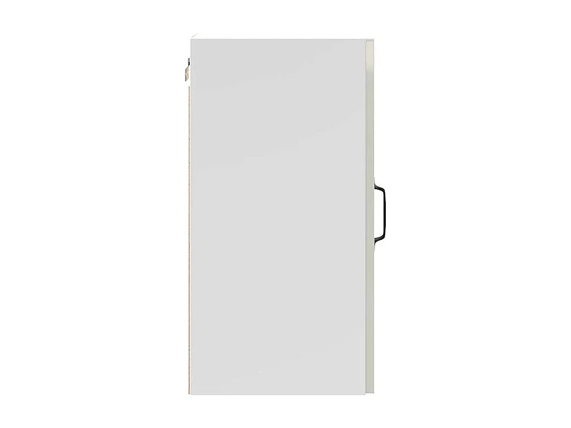 Armoire murale de cuisine Lucca blanc brillant bois ingénierie