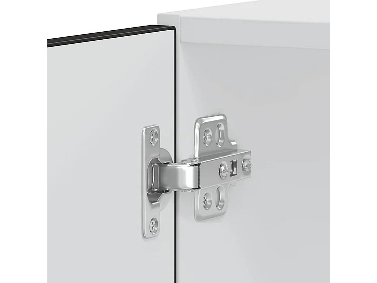 Armoire de four 2 pc Kalmar noir bois d'ingénierie