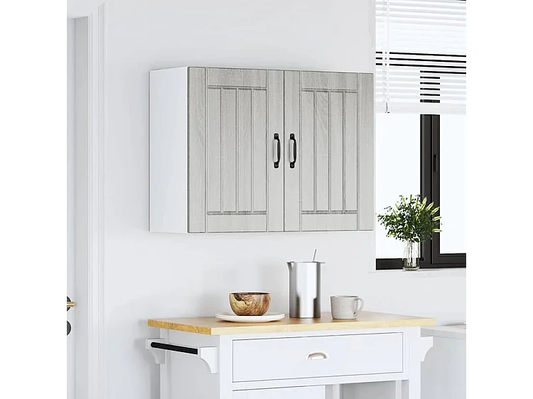 Armoire murale de cuisine Lucca sonoma gris bois ingénierie