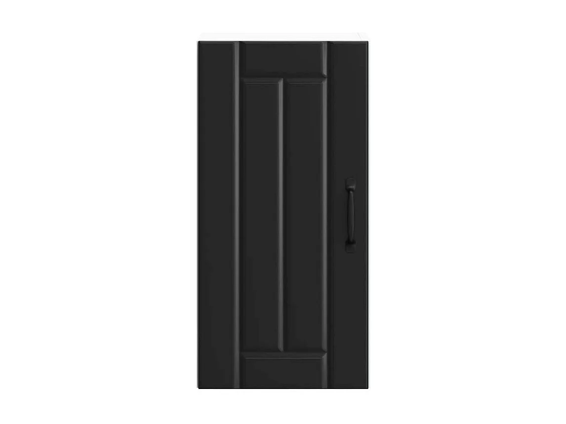 Armoire murale de cuisine Lucca noir bois d'ingénierie
