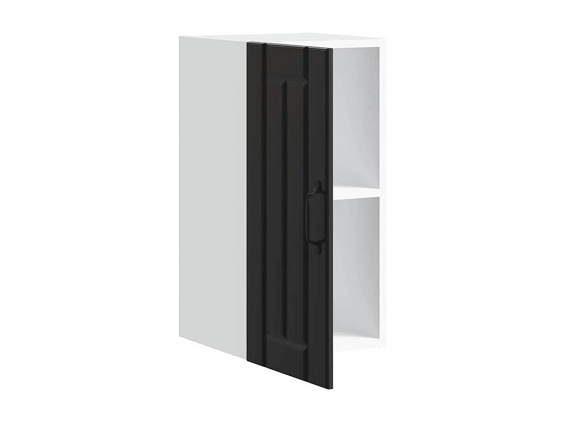 Armoire murale de cuisine Lucca noir bois d'ingénierie