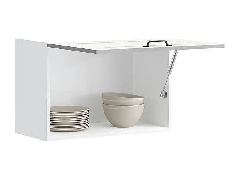 Armoire murale de cuisine Kalmar gris béton bois d'ingénierie