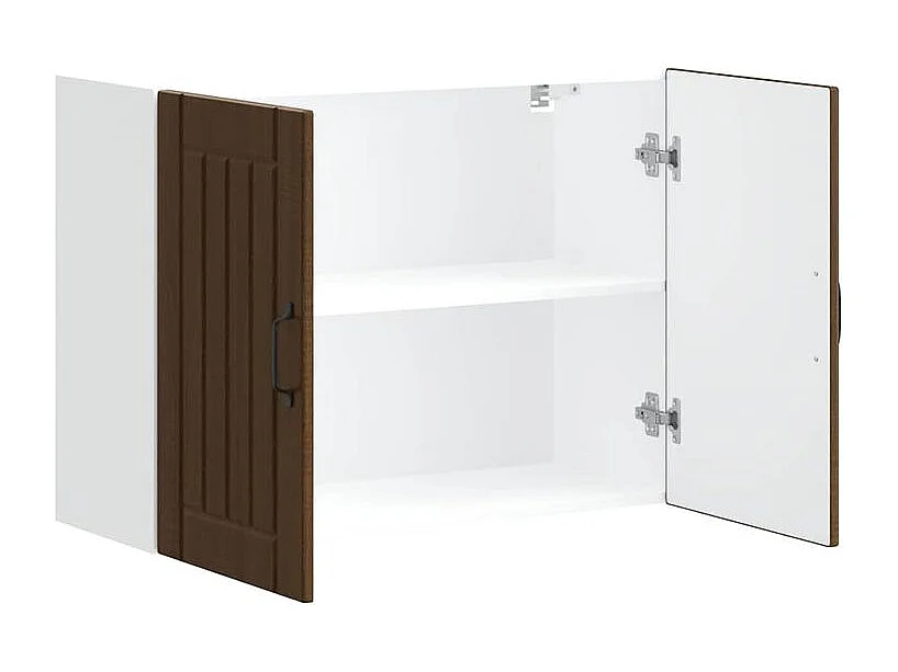 Armoire murale de cuisine Lucca chêne marron bois ingénierie