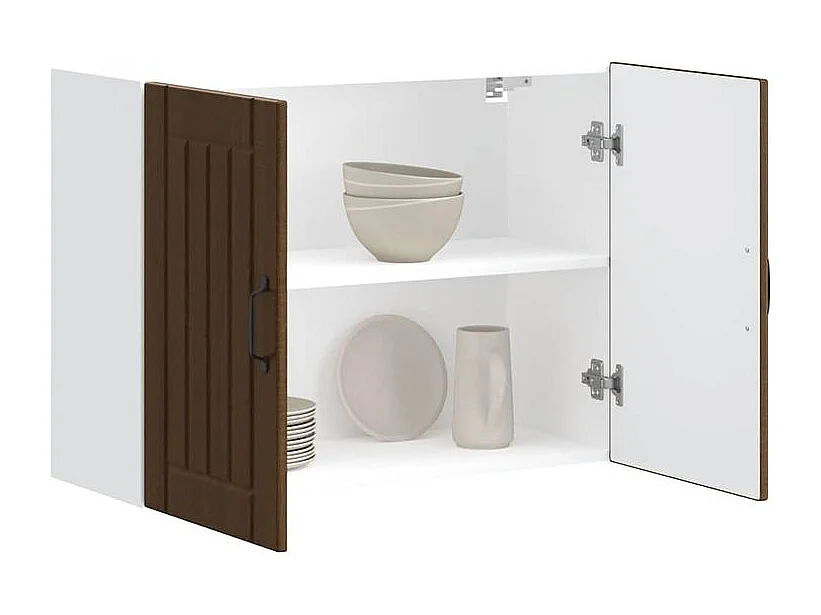 Armoire murale de cuisine Lucca chêne marron bois ingénierie