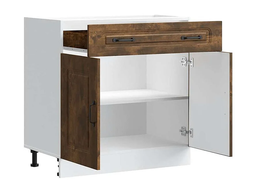Armoire de cuisine Kalmar chêne fumé bois d'ingénierie