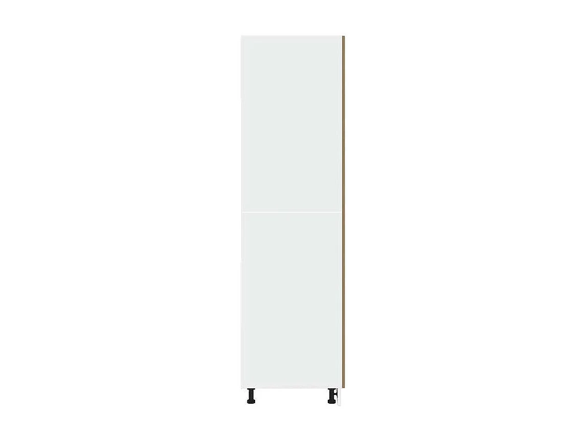 Armoire de réfrigérateur chêne artisanal 60x57x207