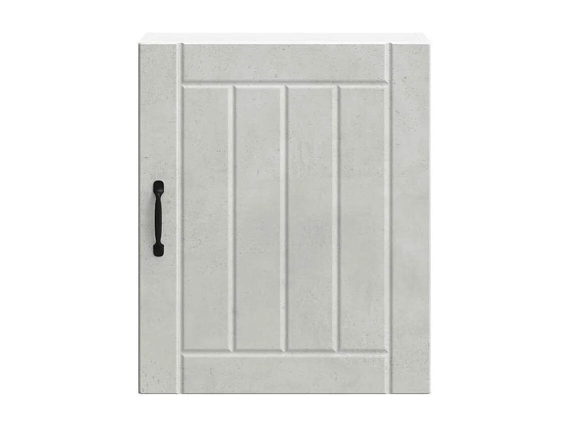 Armoire murale de cuisine Lucca gris béton bois ingénierie