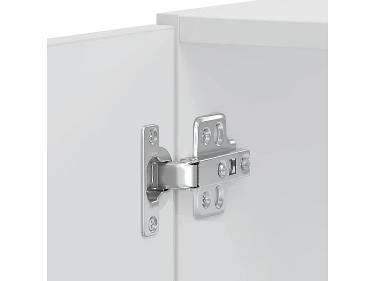 Armoire de four 2 pc Porto blanc brillant bois d'ingénierie