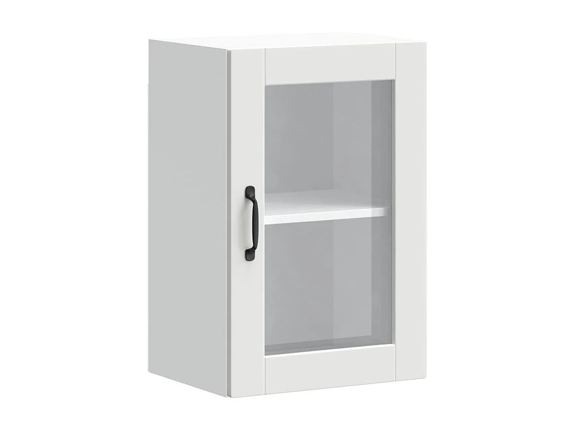 Armoire murale de cuisine avec porte en verre Porto blanc