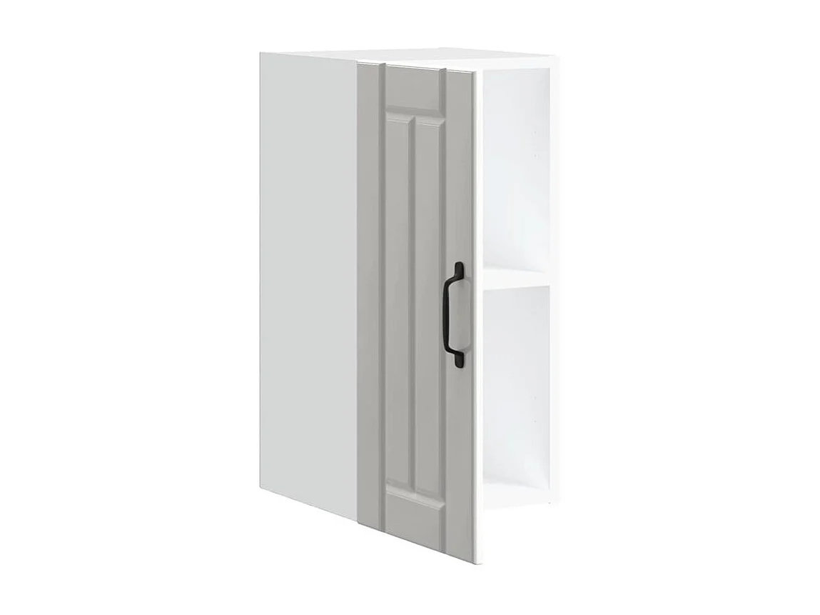 Armoire murale de cuisine Lucca blanc brillant bois ingénierie