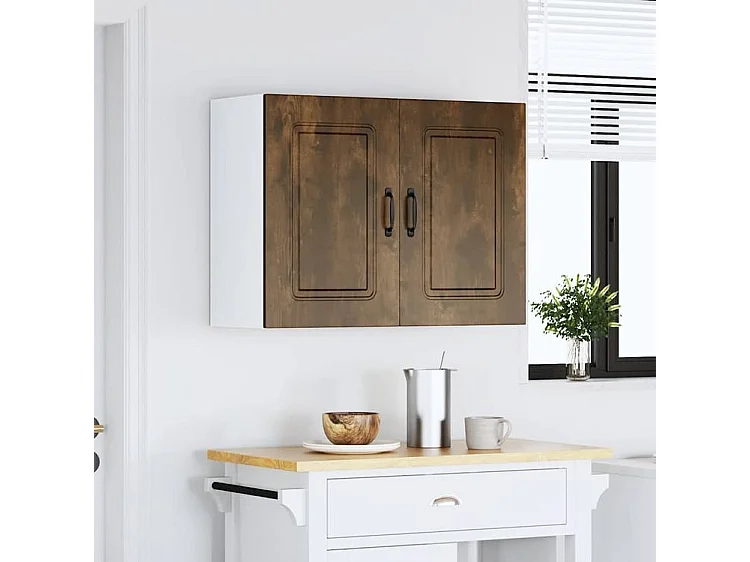 Armoire murale de cuisine Kalmar chêne fumé bois d'ingénierie