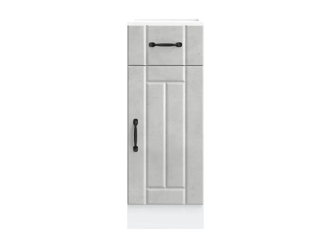 Armoire de cuisine Lucca gris béton bois ingénierie