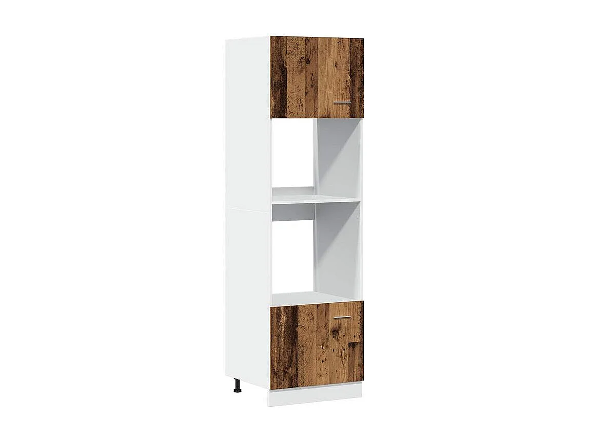 Armoire à micro-onde vieux bois 60x57x207 bois d'ingénierie