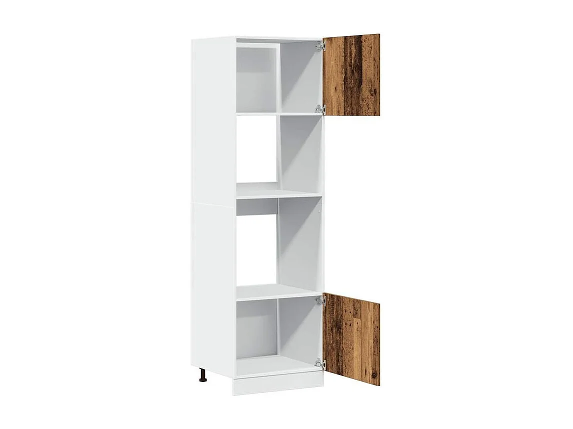 Armoire à micro-onde vieux bois 60x57x207 bois d'ingénierie