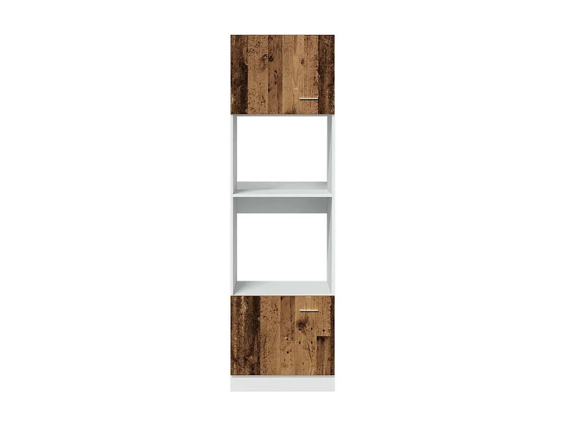 Armoire à micro-onde vieux bois 60x57x207 bois d'ingénierie