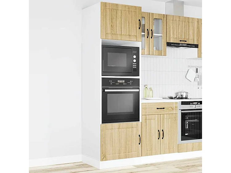 Armoire de four 2 pc Kalmar chêne sonoma bois d'ingénierie