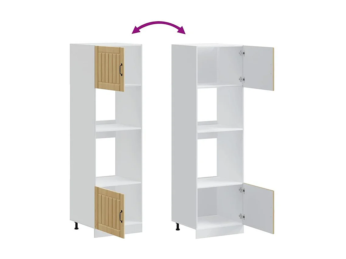 Armoire de four 2 pc Kalmar chêne sonoma bois d'ingénierie