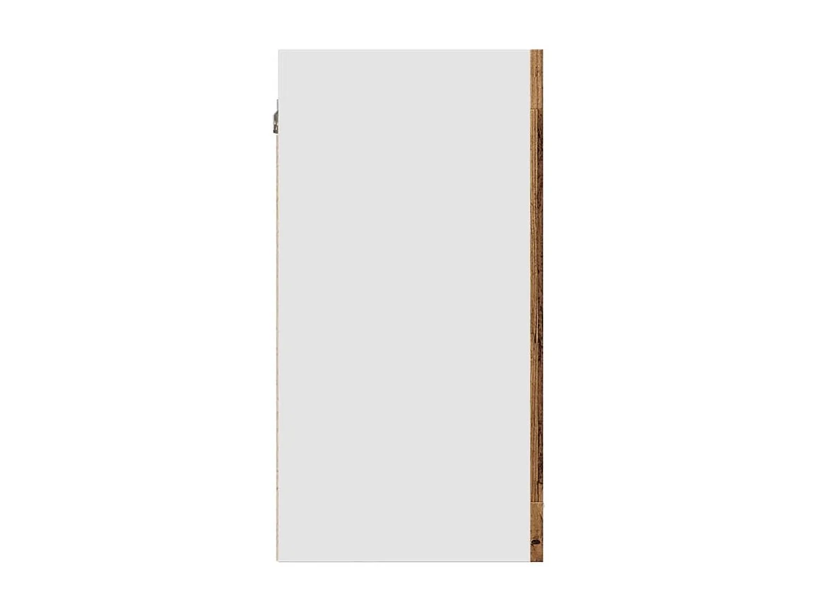 Armoire en verre suspendue vieux bois 40x31x60