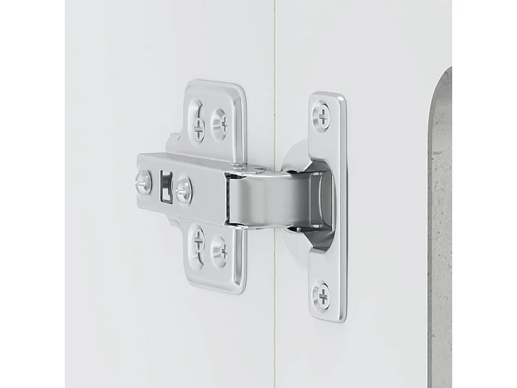 Armoire murale de cuisine avec porte en verre Kalmar gris béton