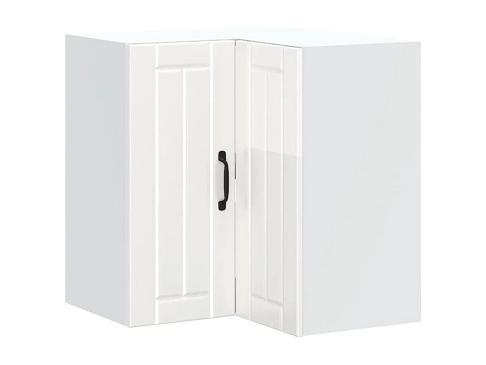 Armoire murale d'angle de cuisine Lucca blanc brillant