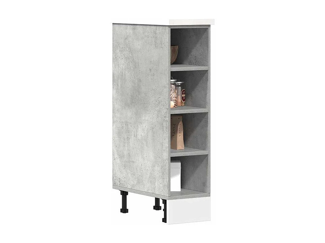 Armoire de plancher gris béton 20x44,5x81,5 bois d’ingénierie