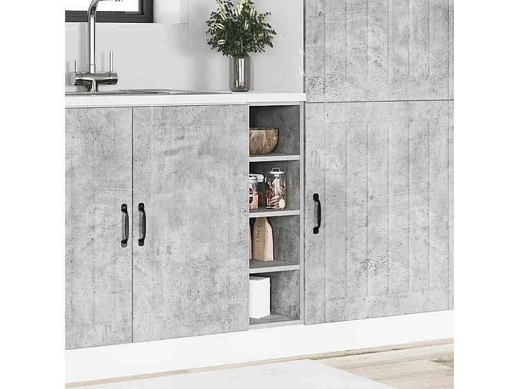 Armoire de plancher gris béton 20x44,5x81,5 bois d’ingénierie