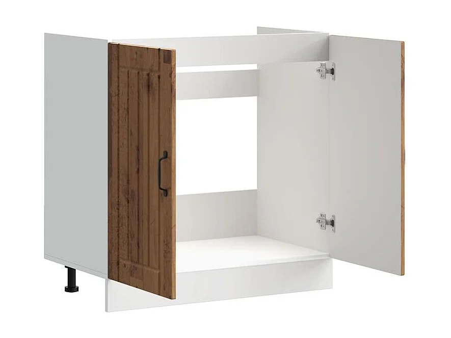 Meuble de base de lavabo Lucca vieux bois bois d'ingénierie