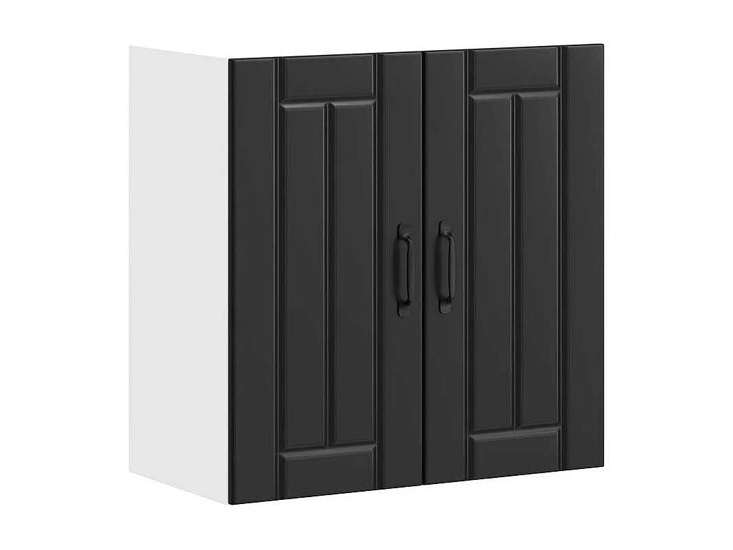 Armoire murale de cuisine Lucca noir bois d'ingénierie